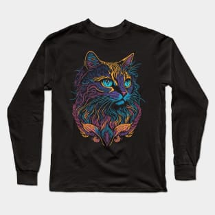 Pop Art Cat Long Sleeve T-Shirt